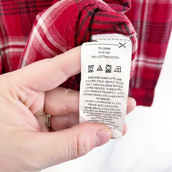 Pendleton Red Plaid Button Down Flannel - Picture 5 of 6